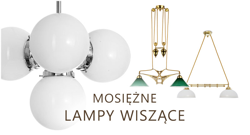 Mosiężne lampy wiszące