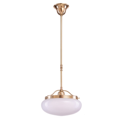 Klasyczna lampa wisząca D1913 Berliner Messing, klosz 178/250 Opal