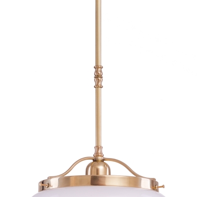 Klasyczna lampa wisząca D1913 Berliner Messing, klosz 178/250 Opal