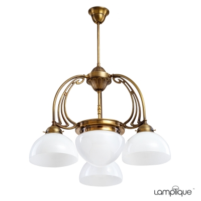 Lampa secesyjny D1915/4 Rustik, klosze 2683, 4059 Opal