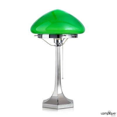 Lampa stołowa Art déco T852 Berliner Messing, klosz 5257 opal