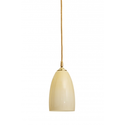 Lampa wisząca PT E27 Berliner Messing, klosz 2708 Crème