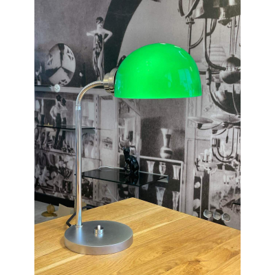 Lampa biurkowa T1910 w stylu Bauhaus mosiądz niklowany na mat i połysk