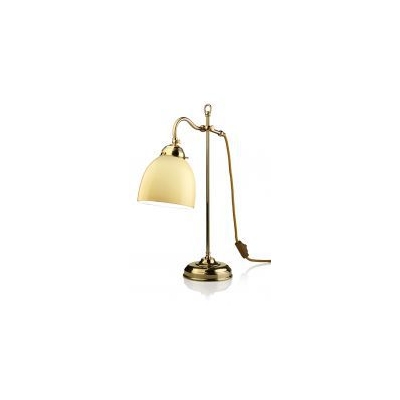 Klasyczna lampa stołowa T18 S Berliner Messing , klosz 3602 crème