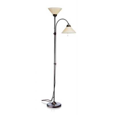 Lampa stojąca regulowana St1116/G Antik, klosz 3417 Crème