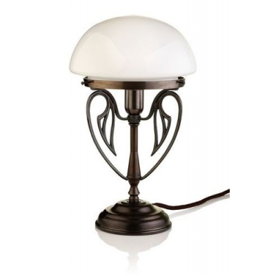 Secesyjna lampa stołowa T499 Antik, klosz 0200 opal